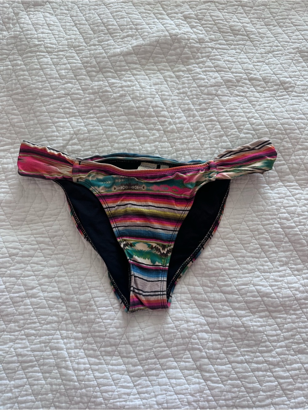 L*Space Women’s Multicolor Striped Bikini Bottom Size Small